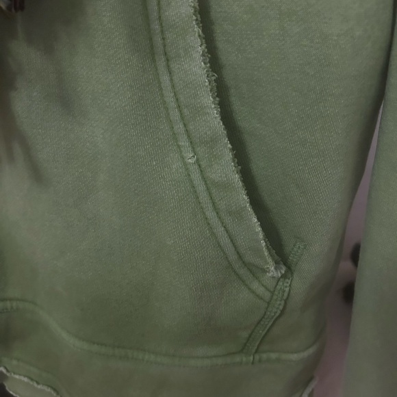 Free People Hooded Sweatshirt, Fabulous Green, Extra Small. $95 - Picture 8 of 10